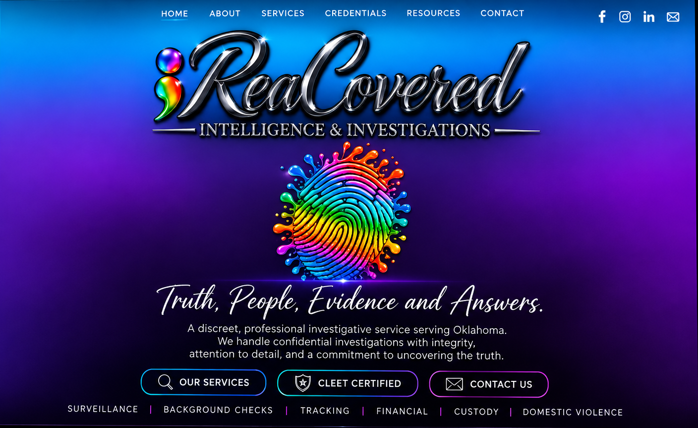 ReaCovered Intelligence & Investigations — Truth, People, Evidence and Answers